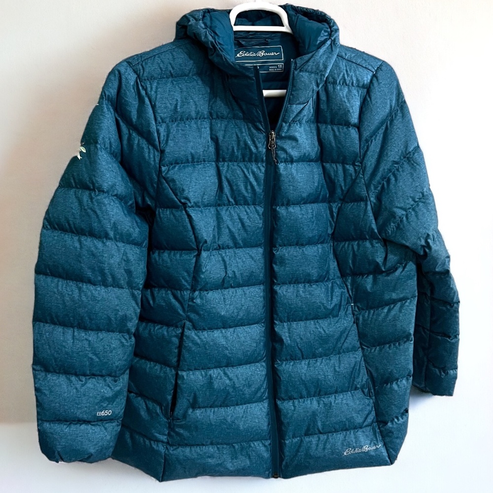 Eddie Bauer Lightweight Hooded Down Jacket - 1X